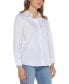 Фото #3 товара Women's Point Collar Button-Front Shirt