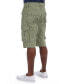 ფოტო #3 პროდუქტის Men's Belted Double Pocket Cargo Shorts