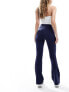 Фото #3 товара Stradivarius jersey sculpt legging with fold over waist in navy