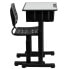 Фото #1 товара Adjustable Height Student Desk And Chair With Black Pedestal Frame