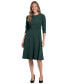 ფოტო #1 პროდუქტის Petite Side-Tab Fit & Flare Dress