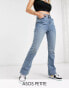 Фото #1 товара ASOS DESIGN Petite high rise '70's' stretch flare jeans in lightwash