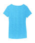 Women's Blue William Byron Tri-Blend V-Neck T-shirt
