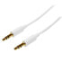 Фото #1 товара StarTech.com 2m White Slim 3.5mm Stereo Audio Cable - Male to Male - 3.5mm - Male - 3.5mm - Male - 2 m - White