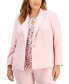 Фото #1 товара Plus Size Crepe One-Button Blazer