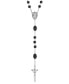 ფოტო #1 პროდუქტის Silver-Tone and Black Bead Papal Rosary