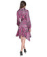 ფოტო #2 პროდუქტის Women's Printed A-Line Shirtdress