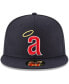 Фото #4 товара Men's Navy California Angels Cooperstown Collection Wool 59FIFTY Fitted Hat