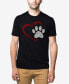 Фото #1 товара Paw Heart - Men's Premium Blend Word Art T-Shirt