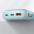 Фото #10 товара Qpow powerbank 10000mAh wbudowany kabel USB Typu C 22.5W Quick Charge niebieski