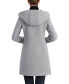 ფოტო #2 პროდუქტის Women's Ella Asymmetrical Hooded Boucle Wool Coat with Removable Bib