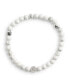 ფოტო #2 პროდუქტის Men's Sterling Silver Signature Howlite Bead Stretch Bracelet