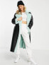 Фото #1 товара ASOS DESIGN bonded borg trench coat in black and mint