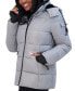 Juniors' Faux-Fur-Lined Hooded Puffer Coat