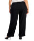 Фото #1 товара Plus Size Pull-On Wide-Leg Pants