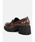 Фото #3 товара Women Benz chunky block heel loafers
