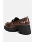 ფოტო #3 პროდუქტის Women Benz chunky block heel loafers