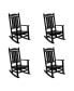 Фото #4 товара All-Weather Outdoor Patio Poly Classic Porch Rocking Chair (Set of 4)