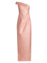 Aidan Mattox Jacquard One Shoulder Column Gown Champagne Rose 6