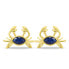 Beautiful gold-plated earrings with blue zircon Krab EA862Y