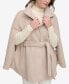 Womens Double-Breasted Cape Coat