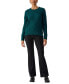 ფოტო #1 პროდუქტის Women's Ribbed Crewneck Sweater