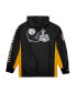 Фото #4 товара Men's Black Distressed Pittsburgh Steelers Team OG 2.0 Anorak Vintage-Like Logo Quarter-Zip Windbreaker Jacket