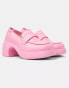 Camper – Leder-Loafer in Rosa mit Absatz