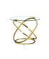 Golden Leg Round Coffee Table with Tempered Glass Top