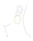 Minimalist Lightweight Round Thin Tube Big Large Hoop Earrings For Women Yellow Gold Plated Brass 2.5 Inch Diameter Золотистый - фото #4