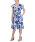 Фото #6 товара Women's Floral-Print Fit & Flare Dress