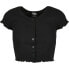 Фото #1 товара URBAN CLASSICS Cropped Button Up Rib-Big short sleeve T-shirt