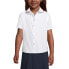 Little Girls School Uniform Piped Peter Pan Collar Broadcloth Shirt