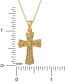 Фото #4 товара Ornate Flared Cross 18" Pendant Necklace in 18k Gold-Plated Sterling Silver, Created for Macy's