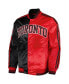 Фото #3 товара Men's Black, Red Toronto Raptors Fast Break Satin Full-Snap Jacket