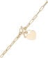 ფოტო #2 პროდუქტის Polished Heart Link Toggle Necklace in 10k Gold