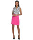 Women's City-Print Tie-Neck Top