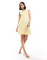 Фото #1 товара Vero Moda knitted racer swing dress in yellow