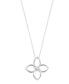 Фото #1 товара Adjustable Cubic Zirconia Outline Clover Necklace