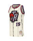 Men's Vince Carter Cream Toronto Raptors Chainstitch Swingman Jersey