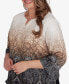 Фото #2 товара Plus Size Classic Ombre Beaded Keyhole Neck Top