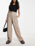 River Island wide leg cargo utility trouser in beige