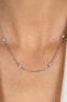 Decent Silver Necklace with Cubic Zirconia NCL128Y