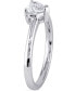 ფოტო #4 პროდუქტის Diamond Heart Solitaire Engagement Ring (1/2 ct. t.w.) in 14k White Gold