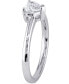 Фото #4 товара Diamond Heart Solitaire Engagement Ring (1/2 ct. t.w.) in 14k White Gold