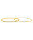 Gold Marquis and Pave Stacking Bangle Bracelet Set Золотистый - фото #1