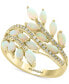 ფოტო #1 პროდუქტის EFFY® Opal (1-1/3 ct. t.w.) & Diamond (1/5 ct. t.w.) Ring in 14k Gold