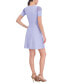 Фото #2 товара Women's Jewel-Neck Ribbed Fit & Flare Dress