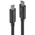 Фото #1 товара Lindy Thunderbolt 3 Cable 0.5m - 0.5 m - USB C - USB C - USB 3.2 Gen 1 (3.1 Gen 1) - Male/Male - Black