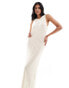 Фото #2 товара Object textured knitted maxi dress in cream